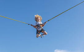 Bungee trampolines at Littlesea