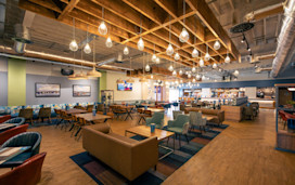 Inside the new Marina Bar and Stage at Haven Skegness Holiday Park.