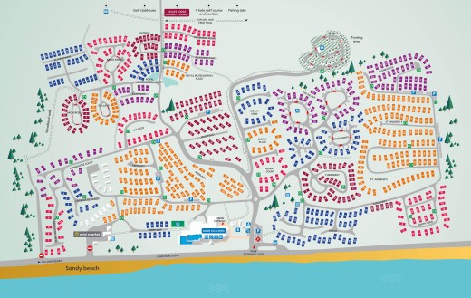 Map of Holiday homes at Seton Sands