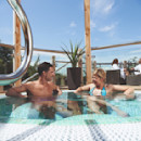 The outdoor spa bath at The Lakes Spa at Far Grange