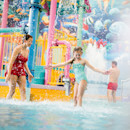 The bucket feature at the Adventure Pool at Primrose Valley