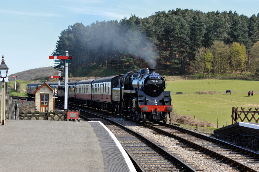 Ride on a traditional steam train 
