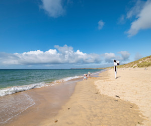 Direct beach access at Riviere Sands