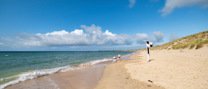 Direct beach access at Riviere Sands