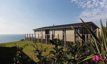 Exclusive lodge area at Devon Cliffs