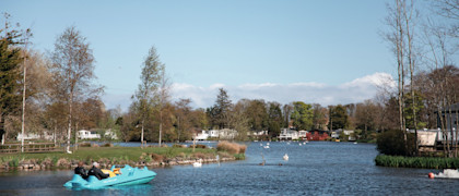 An image of one of the lakes at Haggerston Castle