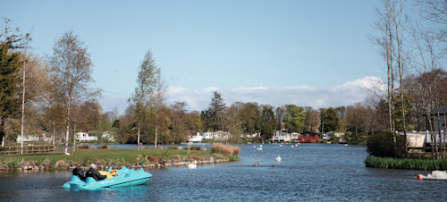 Haggerston Castle Holiday Park surrounds multiple lakes
