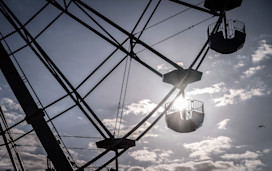 Ferris wheel under a summer sky in Margate