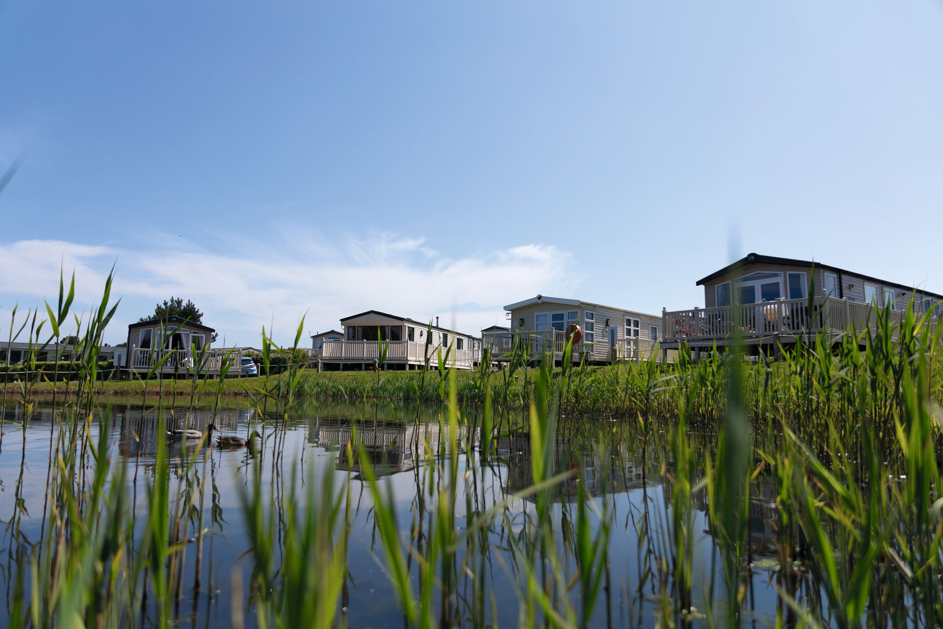 The lake view pitches at Reighton Sands, Yorkshire