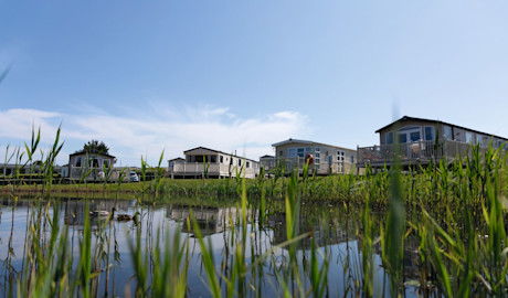 The lake view pitches at Reighton Sands, Yorkshire