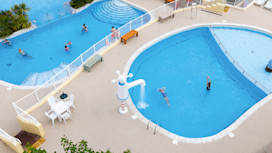 Heated outdoor pool at Devon Cliffs