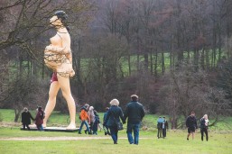 Damien Hirst's The Virgin Mother statue in Yorkshire Sculpture Park