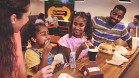 Enjoying some family time at Burger King