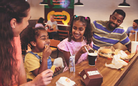Enjoying some family time at Burger King