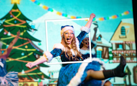 Santa takes to the stage at one of our festive holiday parks.