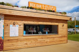 Enjoy a cold drink in the sunshine thanks to the outdoor Box Bar