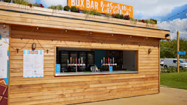 Enjoy a cold drink in the sunshine thanks to the outdoor Box Bar