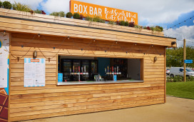 Enjoy a cold drink in the sunshine thanks to the outdoor Box Bar