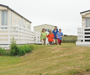 Family walking through Cardigan View
