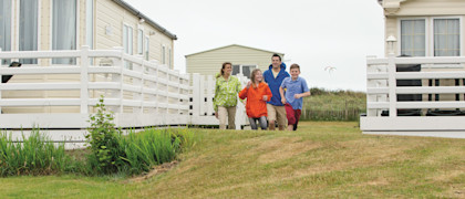 Family walking through Cardigan View