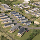 A computer-generated image shows the new pitch developments at Perran Sands, Cornwall.