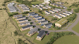 A computer-generated image shows the new pitch developments at Perran Sands, Cornwall.
