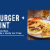 A graphic showing a Haven food offer. Enjoy a free pint when you buy a burger.