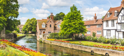 Beautiful view of Canterbury houses