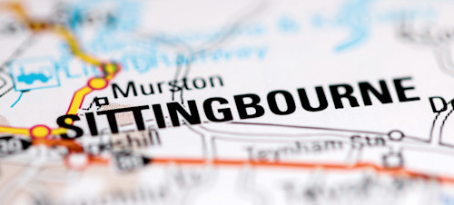 Sittingbourne on the map