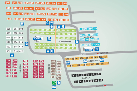 Map of Thornwick Bay Holiday Village Touring and Camping