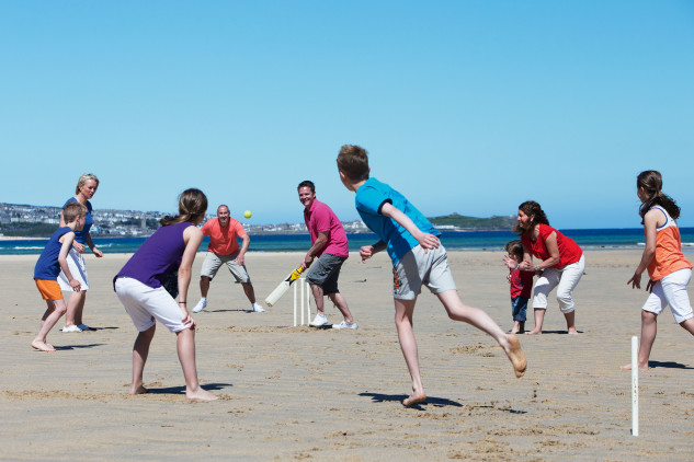 Team building activities on the beach at Haven