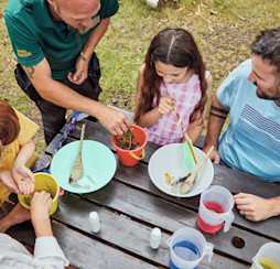 A family joins in a Wild Wizards session together.