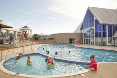 Outdoor pool at Combe Haven