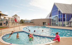 Outdoor pool at Combe Haven