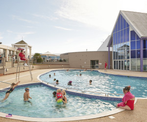 Outdoor pool at Combe Haven