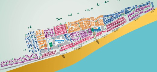 Map of Holiday homes at Seashore