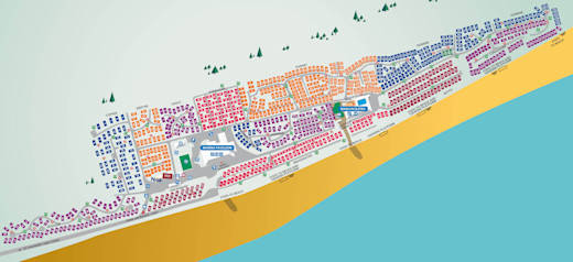 Map of Caravan holidays at Seashore
