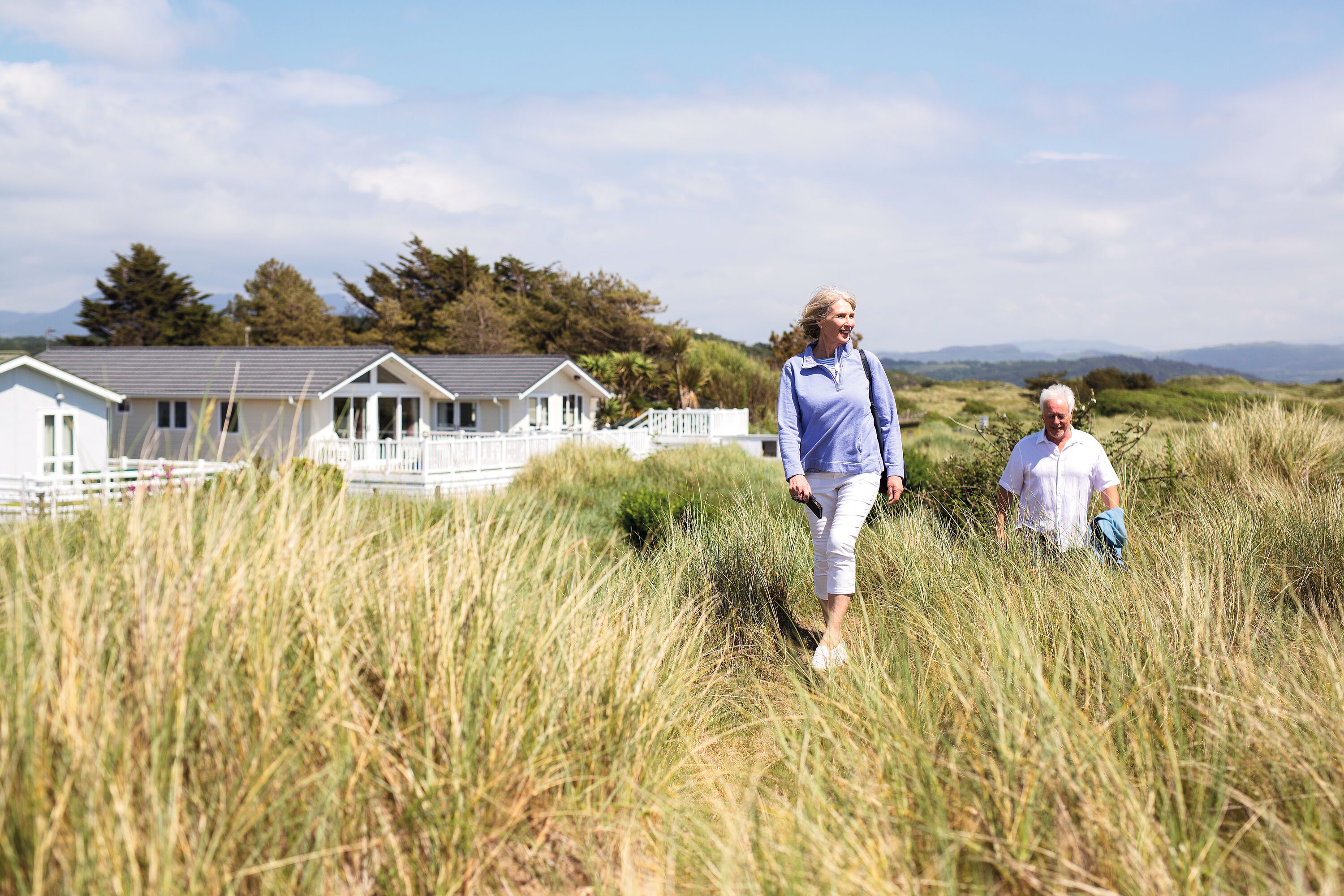 Family walking through Cardigan View