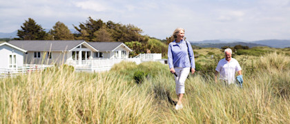 Family walking through Cardigan View