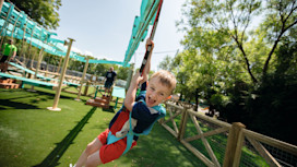 Little ones will love mastering the obstacles and getting the thrill of a zip wire!