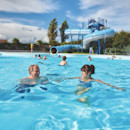 The outdoor pool at Golden Sands