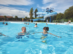 The outdoor pool at Golden Sands