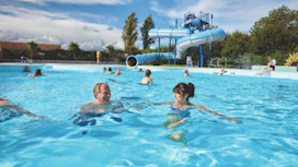 The outdoor pool at Golden Sands