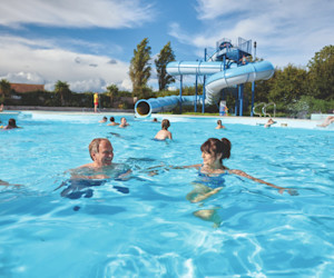 The outdoor pool at Golden Sands