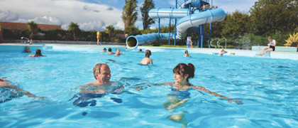 The outdoor pool at Golden Sands