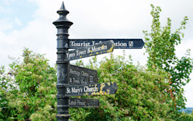 Street signs in pretty Rye, Sussex