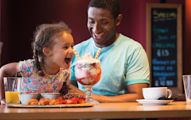 Family time at the restaurant