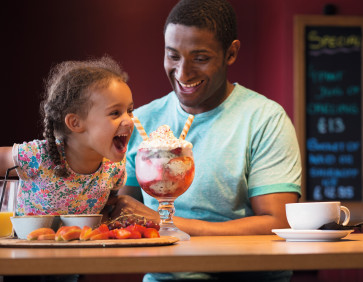 Family time at the restaurant