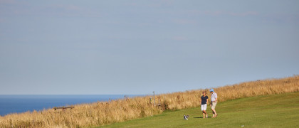 The spacious clifftop at Blue Dolphin