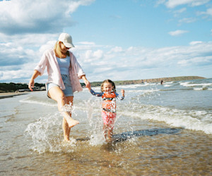 Direct beach access at Primrose Valley